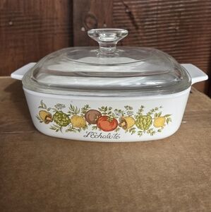 Vintage Corning Ware 1 QT L'echalote Spice Of Life Casserole Dish
